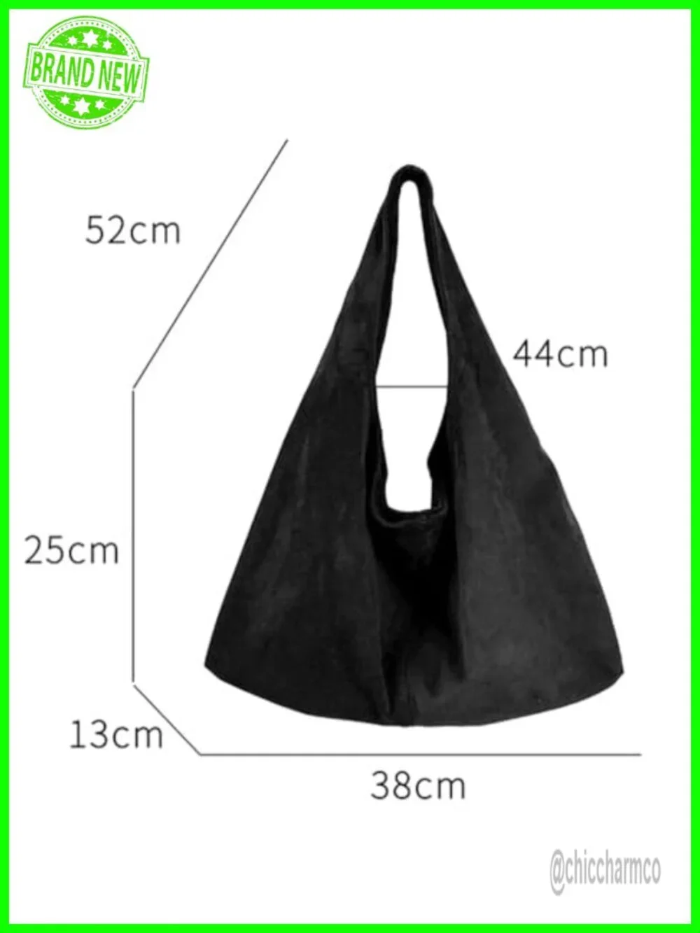 Suede Tote Bag Crescent Shoulder Handbag Underarm Purse Work Bag